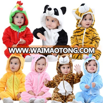 0-24month Lovely Cute Soft animal costume Flannel Baby Animal Romper